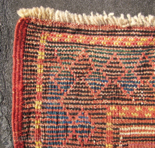 An Armenian Gendje ( also ; Ganja,Genje,Ghyandzha,Elisavetpol.) Kazak, in good allover condition. Antique. Ca. 240 x 135 cm. Long haired. ( And a great Purple.) Eagle beacked main border, and a characteristically  ...