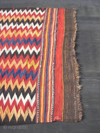 Maimana Uzbek  Kelim,  North east Afghanistan .End of the 19thC. Wool on wool 355 x 179 cm. Made with  much love and care. Cleaned and washed . Natural colors.  ...