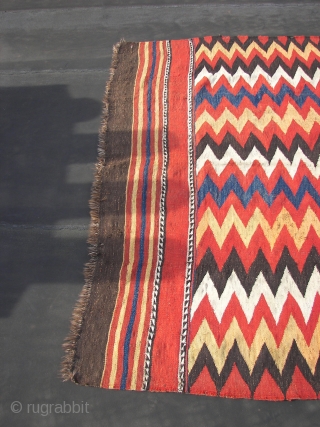 Maimana Uzbek  Kelim,  North east Afghanistan .End of the 19thC. Wool on wool 355 x 179 cm. Made with  much love and care. Cleaned and washed . Natural colors.  ...