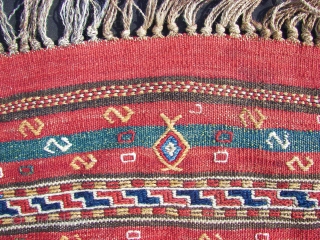 Kordi, an all natural coloured ,all woolen Kurdish Sumack from Quchan / Gudjan ,measuring a healty ,  215 cm x 370 cm. Cleaned,and washed, 1st.half 20.Ct. In very good overall condition.See  ...
