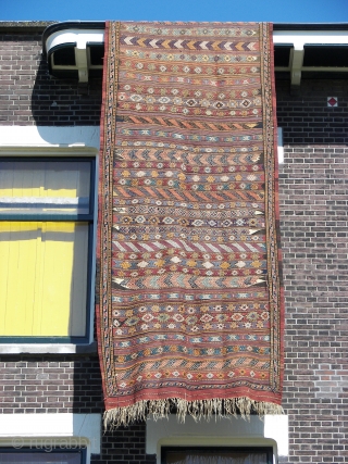 Kordi, Kurdish,Neyestan, See also Wilfried Stanzer, Kollektion Adil Besim,page 114,115,116, 117 Ca. 1930 ; Large ! 5,60 meters x 1,90 meters.  All wool, very good overall condition, no holes, no stains,etc.  ...