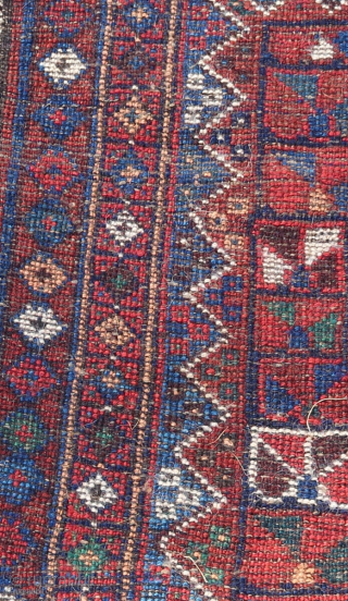 Funky small Luri /Kurdish ? ,full original long haired pile , saturated and great ranged natural colored , ( white and black and prob. darkest browns are raw wool. ) all ...