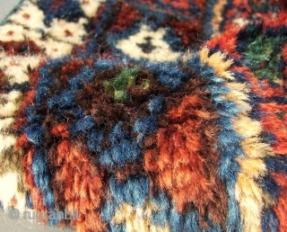 Funky small Luri /Kurdish ? ,full original long haired pile , saturated and great ranged natural colored , ( white and black and prob. darkest browns are raw wool. ) all ...