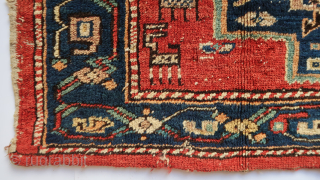 Rare Afshar/ Azeri single Bag Panel khorjin. With a silk strip on the backside added.( Fragmented.) Origin; Bought on the internet years and years ago . 110 cm. x 51 cm. ...