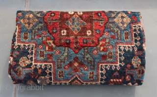 South persian tribal, wool on wool, some goathair, cleaned,good colors, washed, full piled, and ca 162 cm x 198 cm.
Afshar region ? , Two medallions and a pleasant crowded field with all  ...