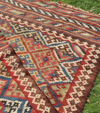  Persian Tribal, Kelim, Bakhtiari. Wool on wool cleaned, washed, ca; 140 cm x220 cm. Ca. 1900 .Good colors. Listening ; Nancy Sinatra Bang Bang (My Baby Shot Me Down)   