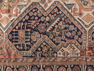 South Persian tribal, ca 260 x 155 cm. wool on wool, cleaned, washed, wool on wool. Cloth-like thin. Something for a large dining/dinner table . Old/antique.       