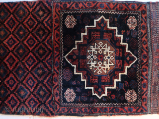 Afshar / Khouli afshar ? Beluch ? / Afghan ?   Thick  piled,  soft .  Ca ; 133 x 72 cm. Wool  on  wool  .  ...
