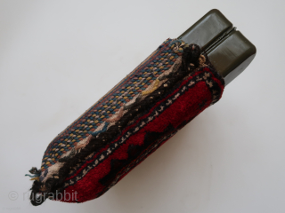 Mafrash/Bag, ca: 29 cm . x 29 cm . x 14 cm . Wool, cotton, hair. Central Asian / Transcaucasia ( ? ) Jerrycan not (!) included. 45,oo euro ex transportcosts. ...