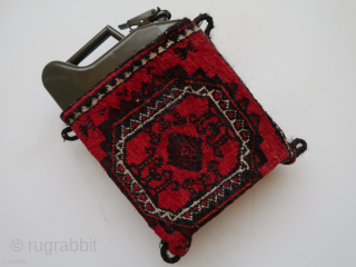 Mafrash/Bag, ca: 29 cm . x 29 cm . x 14 cm . Wool, cotton, hair. Central Asian / Transcaucasia ( ? ) Jerrycan not (!) included. 45,oo euro ex transportcosts. ...