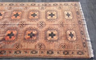 Ersari, first half 20 th. cent.   Wool on wool Very fine/soft wool. Good condition. Nice composition. Ca. 225 cm. x 125 cm. Listening ; Weather report, Havona.    