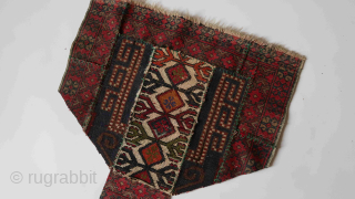 Trapping ? Caucasian ?\Central Asian ?. . Several fragmented fragments, wool on wool, joined together. old/antique. 63 cm. x 67 cm. 40,oo euro ex transportcosts .
Ask about this     