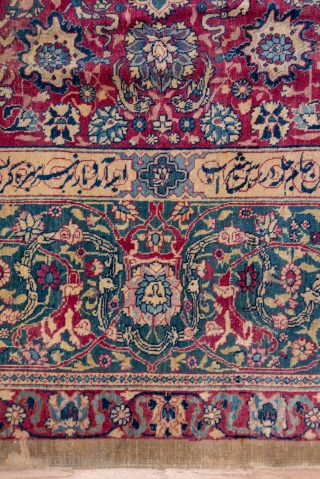 Tabriz Carpet

8.4 X 12.5
2.56 X 3.81

The ruby red field displays a classical 16th century Persian pattern of predators, prey, animal combats, cloudbands and palmettes, all in constant motion.  The green main  ...