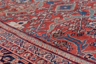 Mahal Carpet

8.5 x 12.0
2.59 x 3.69

This high quality west Persian village carpet displays a good madder red field  with an allover pattern of green lozenges and bars, eight palmette radiating   ...