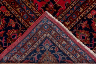Kashan Carpet

8.8 x 12.0
2.68 x 3.65

This very  good condition central Persian city carpet shows a very slightly abrashed ruby red field with a tonally en suite medallion defined by dark blue  ...