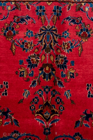 Kashan Carpet

8.8 x 12.0
2.68 x 3.65

This very  good condition central Persian city carpet shows a very slightly abrashed ruby red field with a tonally en suite medallion defined by dark blue  ...