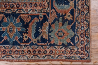 Mahal Carpet

10.4 x 13.0
3.16 x 3.96

This  well-woven and attractively coloured west Persian village Mahal has a pattern of  alternating rust/rose lobed panels  and ivory concave reserves, both filled with  ...