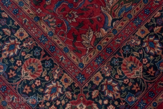 Lahore Carpet

10.0 x 14.8
3.04 x 4.51

The rich raspberry field is decorated by a cloud band, palmette and two-level spiral tendril pattern. The navy border of this northern Indian workshop carpet features three  ...