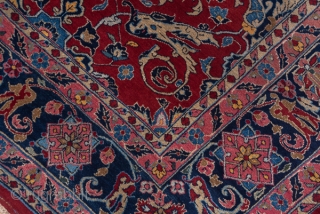 Bidjar Carpet

9.8 x 15.6
2.98 x 4.75
 
This particularly curvilinear Kurdish city carpet looks more like a Kashan with its complex  allover pattern, but there is no medallion. Instead the rinceaux spiral  ...