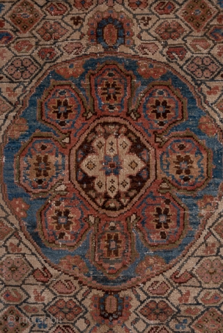 Malayer Carpet

9.5 x 10.4
2.89 x 3.16

Now wsith excised side borders, this west Persian rustic carpet displays a serrated ivory and green cartouche medallion on an attractively abrashed plain soft red ground. Birds  ...