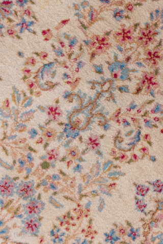 Kerman Runner

2.8 by 16.3
0.85 x 4.96

This full pile SE Persian runner with an ivory ground, broken border and tones of  warm red, powder blue, light blue, rust and goldenrod displays vases  ...