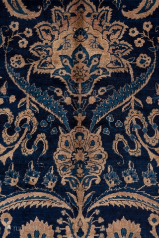 Kerman Carpet

9.9 x 18.3
3.01 x 5.57
This attractive SE Persian  town carpet is finely woven  with soft, but resilient, pile wool, and features a deep indigo ground with an allover pattern  ...