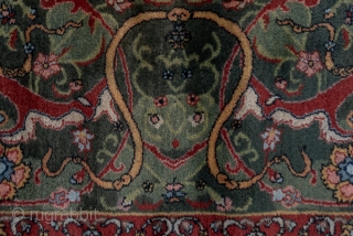 Indian Carpet

12.0 x 15.0
3.65 x 4.57

Not Agra, but just as good with a warm red field displaying an allover pattern of serpentine cloudbands, two layers of vinery trellises, and various palmettes. Detail  ...