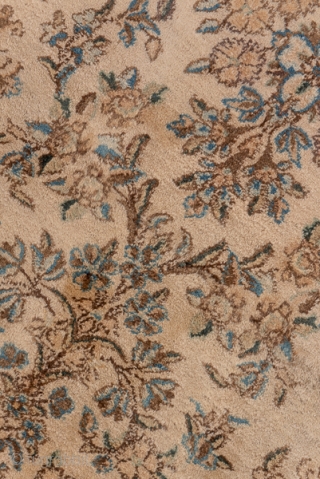 Kerman Narrow Runner

2.7 by 20.2
0.82 x 6.15

This good condition, well patinated SE Persian city runner shows a total old ivory ground with a flower spray and qua trefoil field pattern and open  ...