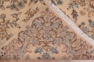 Kerman Narrow Runner

2.7 by 20.2
0.82 x 6.15

This good condition, well patinated SE Persian city runner shows a total old ivory ground with a flower spray and qua trefoil field pattern and open  ...