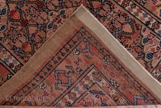 Hamadan Runner

2.9 x 17.6
0.88 x 5.36
 
This west Persian rustic runner shows several shades of camel toned  pile wool in the lattice and small repeating medallion field and in the plain  ...