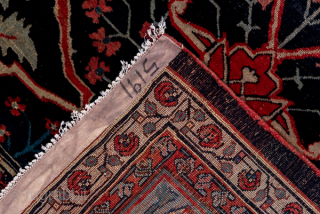 Antique Persian Bidjar Carpet, Circa 1900. Rare allover Tree of Life design with stylized flowering trees, birds, and geometric botanical motifs woven across a dramatic midnight blue field.

11'8" x 17'9"

Item No: C5191 