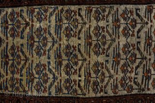 Antique Persian Bidjar Carpet, Circa 1920. Rare allover floral plant design woven across an ivory field and framed by richly detailed geometric borders.
3'8" x 6'4"
Item No: 97429