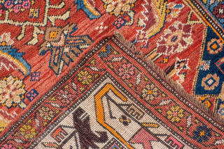 Antique Persian Bidjar Runner, Circa 1900. Finely woven allover Herati design across a warm terracotta field framed by an elegant ivory geometric floral border.

3'7" X 19'0"

Item No: 99097     