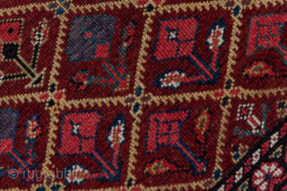 Antique Persian Kurdish Rug, Circa 1900. Finely woven allover lattice of small diamond medallions across a vibrant madder-red field framed by elegant ivory geometric borders.

4'0" x 8'5"

Item No: C6903    