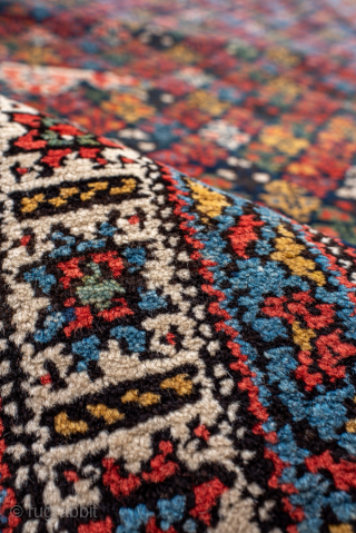 Antique Persian Kurdish Runner, Circa 1900. Dense allover geometric pattern on a deep indigo ground with subtle larger diamond formations.

3'4" x 11'8"

Item No: 986686         
