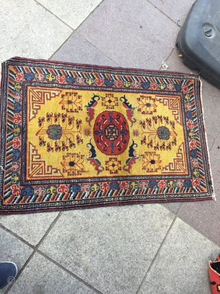 Chinese rug Khotan 80 years old                           