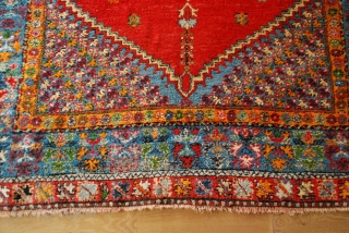 Moroccan carpet (Rabat) , around 1950 , in perfect condition , warp and weft wool.                  