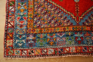 Moroccan carpet (Rabat) , around 1950 , in perfect condition , warp and weft wool.                  