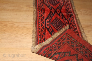 TURKMEN Torba perfect, natural colors, good condition,19th century 
size 1.25cm x0.30cm                      
