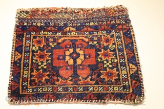 small Baluch bagface Natural colors 19th Century Size 0.60cm x 0.52cm                      