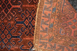  Baluch  Rug 19th Century  Natural colors Size 0.96cm x 0.58cm                    