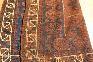 Antique Baluch Bagface. circa 1900. Soft silky wool with good pile .Natural colors. Good condition.Clean and hand washed .size .0.63cm x 0.92cm           