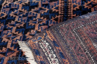 Baluch rug  natural dye . original piece . condition as you can see in the picture .size 1.20cm x 0.91cm            