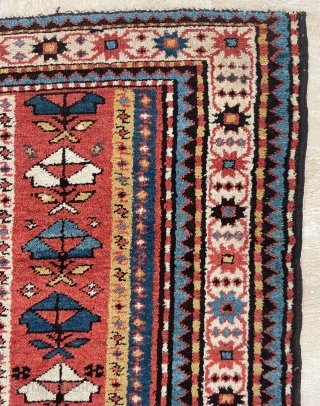 Unusual Caucasian Kazak Circa 1870 size 145x180 cm. There is a problem with my account. Please send private mail              