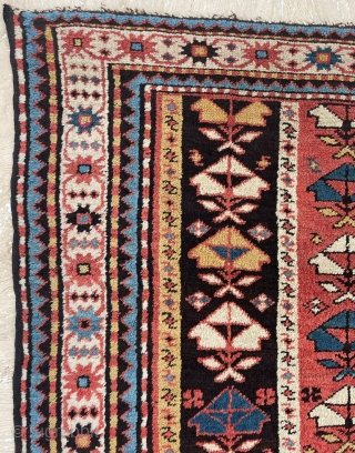 Unusual Caucasian Kazak Circa 1870 size 145x180 cm. There is a problem with my account. Please send private mail              