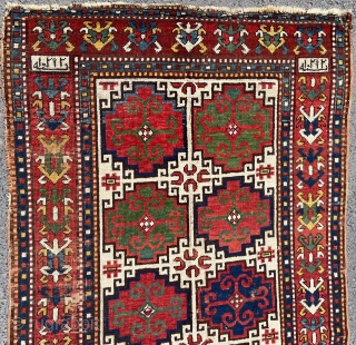 Moghan Kazak Dated 1292 - 1875 size 130x250 cm                        