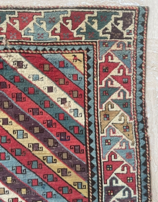 Caucasian Gendje Rug Circa 1860 size 107x196 cm                         