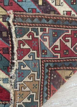 Caucasian Gendje Rug Circa 1860 size 107x196 cm                         