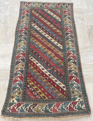 Caucasian Gendje Rug Circa 1860 size 107x196 cm                         