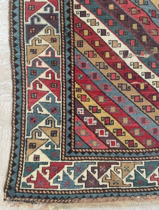 Caucasian Gendje Rug Circa 1860 size 107x196 cm                         